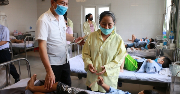 GĐ Sở GD&ĐT Nghệ An thăm những học sinh bị ong đốt nhập viện
