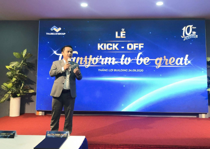Ông Nguyễn Thanh Quyền – Phó Tổng Giám đốc Thường trực Thắng Lợi Group phát biểu tại sự kiện.