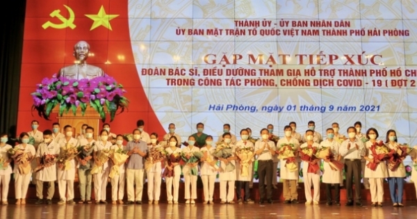 Hải Phòng tiếp tục cử y bác sĩ hỗ trợ thành phố Hồ Chí Minh chống dịch