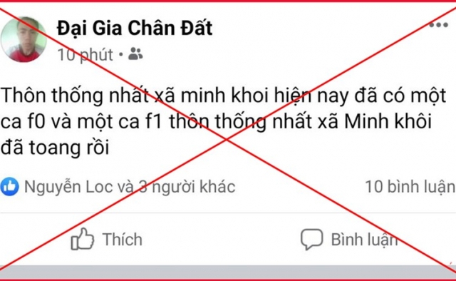 Đăng tin bịa đặt trên facebook, nhiều cá nhân ở Thanh Hóa bị xử phạt