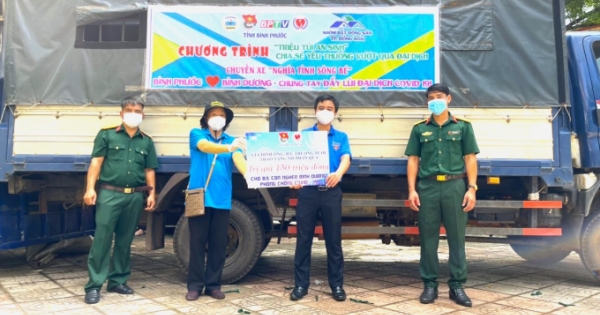 900 túi an sinh từ Bình Phước vừa đến với vùng dịch Bình Dương