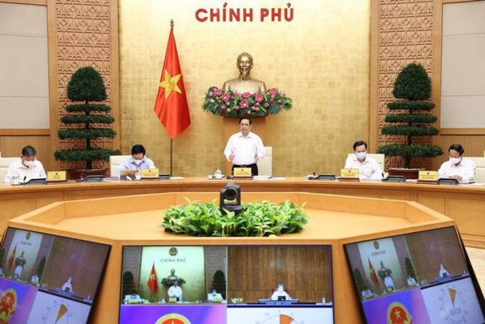 Thủ tướng Phạm Minh Chính chủ trì phiên họp Chính phủ thường kỳ tháng 8/2021. (Ảnh minh họa)