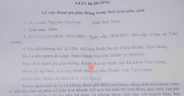 Chủ tịch xã ở tỉnh Tiền Giang nói gì về việc cấp giấy đi đường cho cụ ông 85 tuổi đến viện 