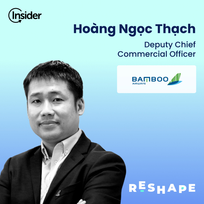 Phó giám đốc Thương mại Bamboo Airways Hoàng Ngọc Thạch là diễn giả tại Reshape 2021. Ảnh: Insider