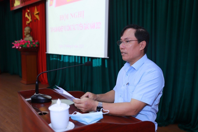 Bí thư Quận ủy Hồng Bàng Lê Ngọc Trữ phát biểu khai mạc.