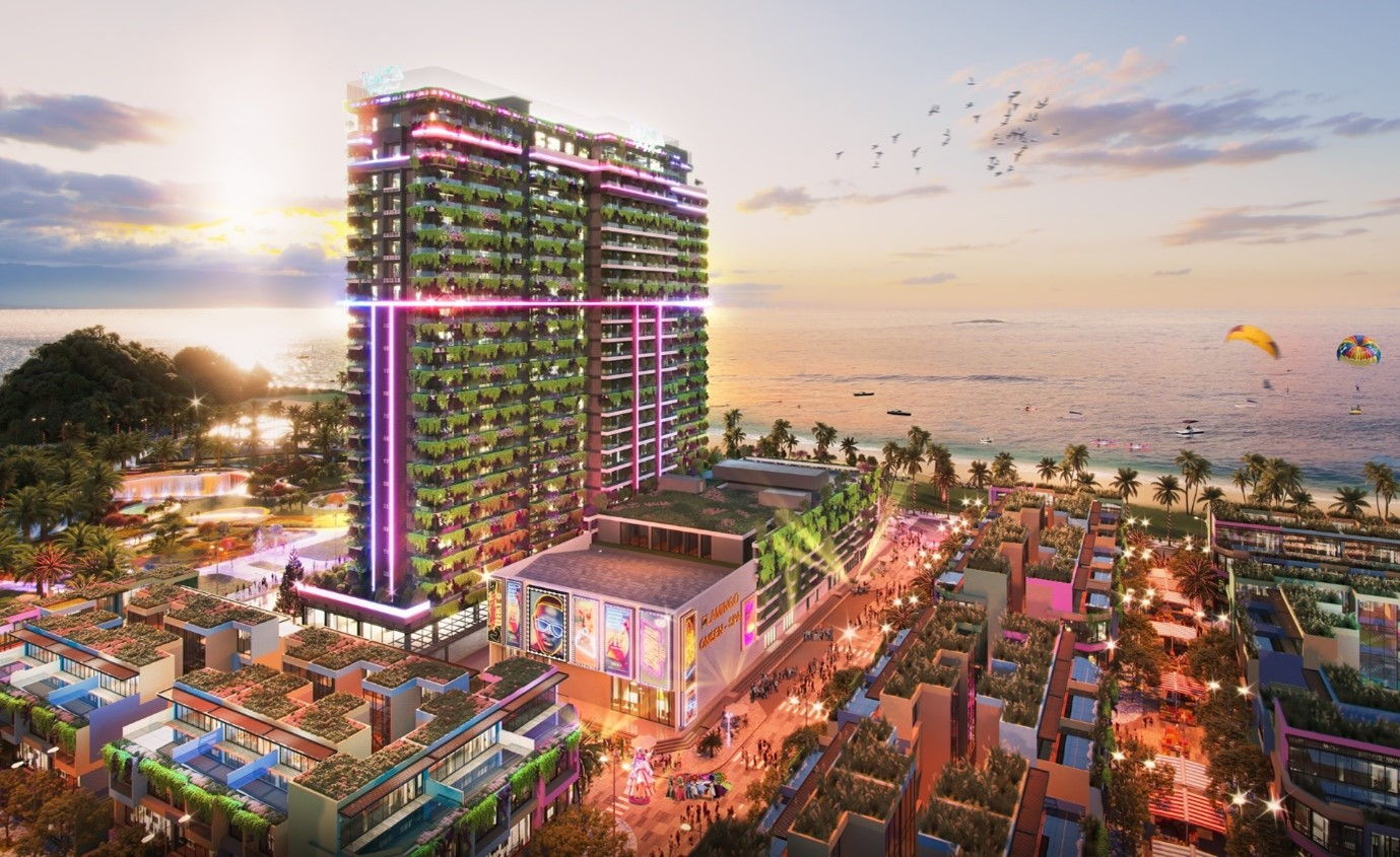 Trung tâm của dự án Flamingo Ibiza 1 là tháp tiệc tùng Ibiza Party Resort