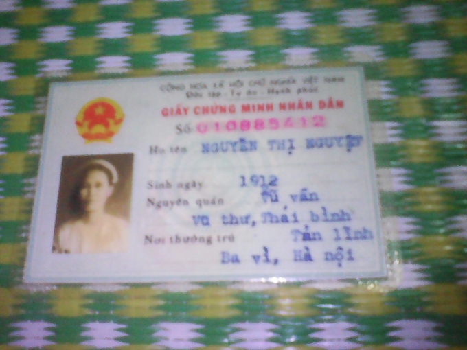 Cụ Nguyệt sinh năm 1912