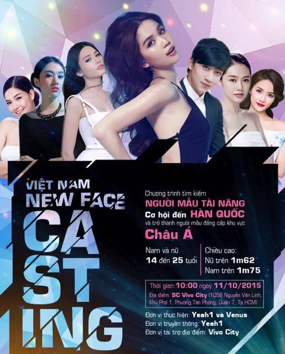 Th&ocirc;ng tin quảng b&aacute; về cuộc thi Vietnam New Face Casting 2015