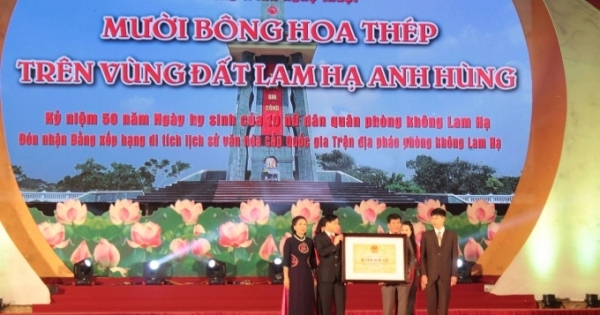 Hà Nam: Nhận bằng xếp hạng di tích lịch sử cấp Quốc gia Trận địa pháo phòng không Lam Hạ