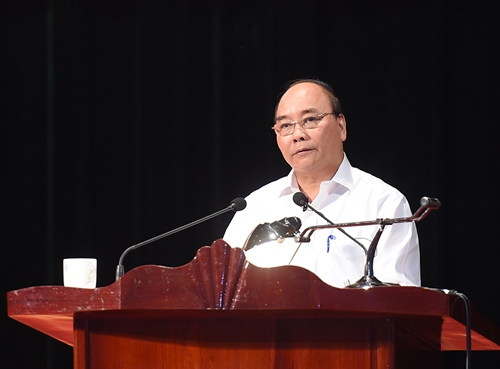 Thủ tướng Nguyễn Xu&acirc;n Ph&uacute;c ph&aacute;t biểu tại hội nghị.&nbsp;
