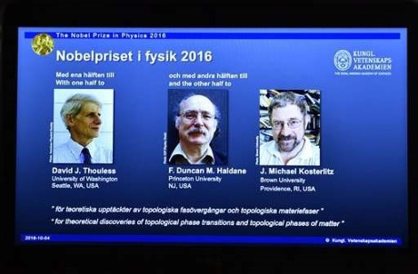 Người chiến thắng Nobel Vật L&yacute; 2016 l&agrave; ai?