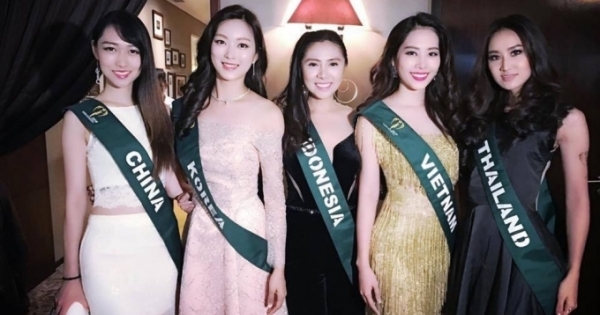 Diện váy giống Phạm Hương, Nam Em gây chú ý tại Miss Earth 2016