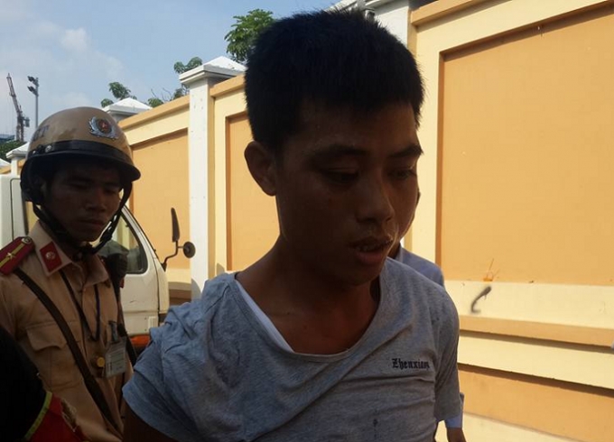Nguyễn Văn Trung bị lực lượng chức năng bắt giữ.