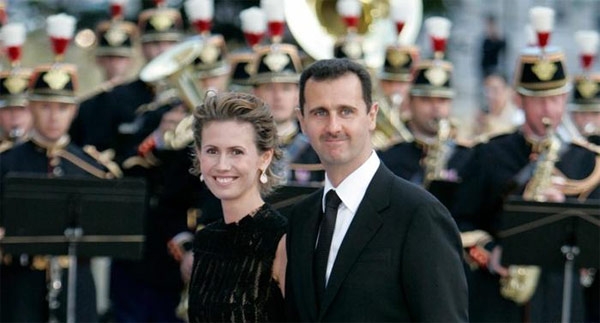 Vợ chồng Tổng thống Syria. (Ảnh: DPA)