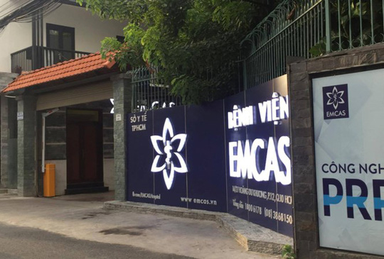 Bệnh viện thẩm mỹ Emcas nơi xảy ra sự việc. Ảnh: Nguyễn Thạnh