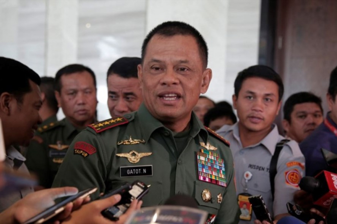 Tổng Tư lệnh qu&acirc;n đội Indonesia, đại tướng Gatot Nurmantyo. (Ảnh: Reuters)
