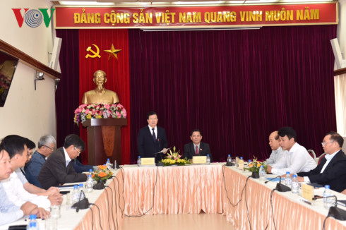 Ph&oacute; thủ tướng Trịnh Đ&igrave;nh Dũng l&agrave;m việc với Bộ Giao th&ocirc;ng vận tải