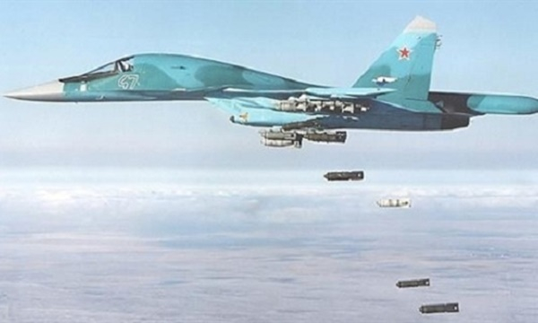 M&aacute;y bay chiến đấu Nga trong một cuộc kh&ocirc;ng k&iacute;ch ở Syria. Ảnh:&nbsp;Sputnik.