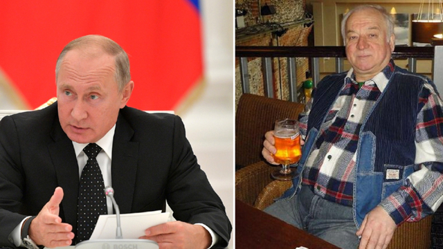 Tổng thống Nga Putin v&agrave; cựu điệp vi&ecirc;n Skripal. (Ảnh: RT)