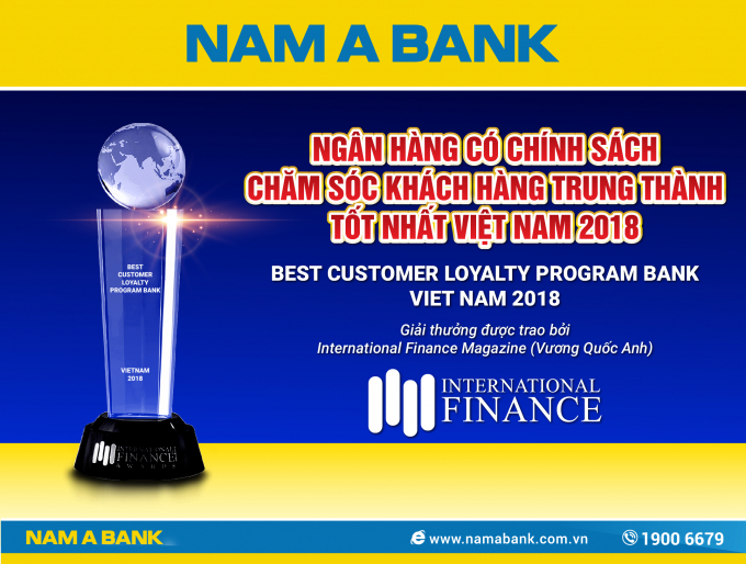 Giải thưởng đ&atilde; minh chứng cho nỗ lực của Nam A Bank trong thời gian qua.