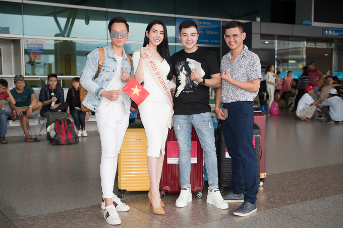 Huỳnh Vy ch&iacute;nh thức l&ecirc;n đường tham dự Miss Tourism Queen Worldwide 2018