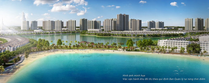 VinCity Ocean Park l&agrave; dự &aacute;n duy nhất tại Việt Nam sở hữu biển hồ nước mặn l&ecirc;n tới 6,1ha