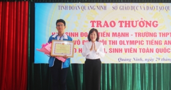 Quảng Ninh: Tuyên dương, trao thưởng cho học sinh vô địch Hội thi Olympic Tiếng Anh toàn quốc