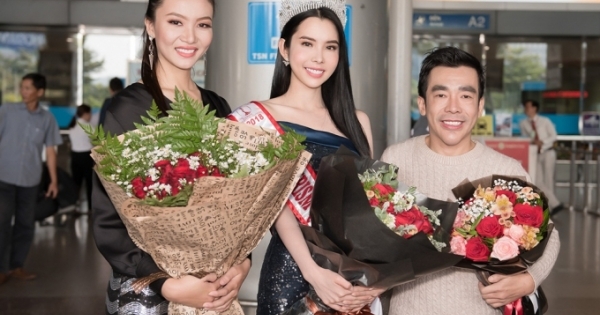 Huỳnh Vy đẹp rạng rỡ, đội vương miện Miss Tourism Queen Worldwide 2018 trở về nước