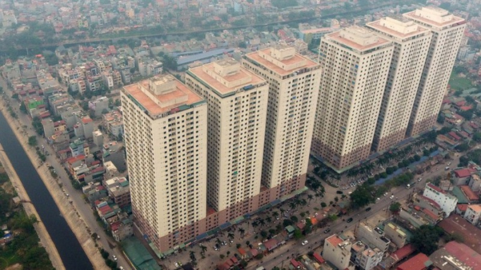 Khu đô thị Đại Thanh (huyện Thanh Trì, Hà Nội) tập trung tới 6 tòa chung cư với khoảng trên 4.000 căn hộ