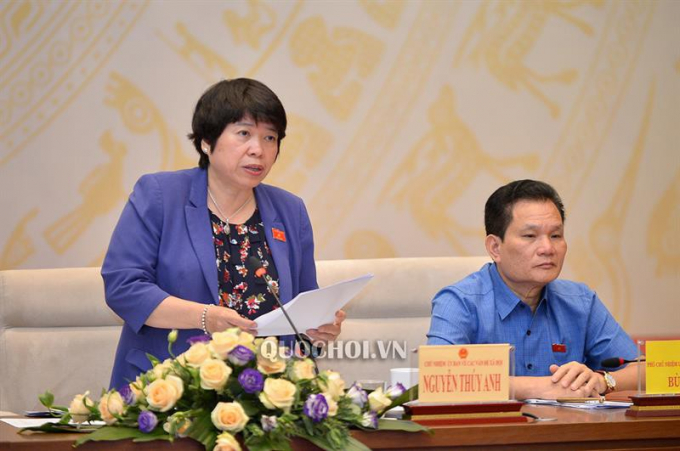 Chủ nhiệm UBVCVĐXH của Quốc hội Nguyễn Thúy Anh kết luận phiên giải trình.
