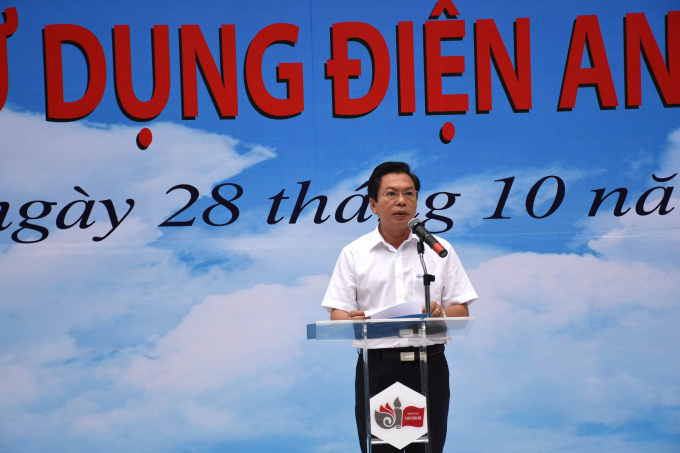 Đồng chí Nguyễn Anh Tuấn - PTGĐ EVNHANOI phát biểu tại chương trình