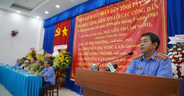 VKSND tỉnh Tây Ninh xin lỗi công khai 7 người, kết thúc 40 năm mang thân phận bị can trong oan khuất