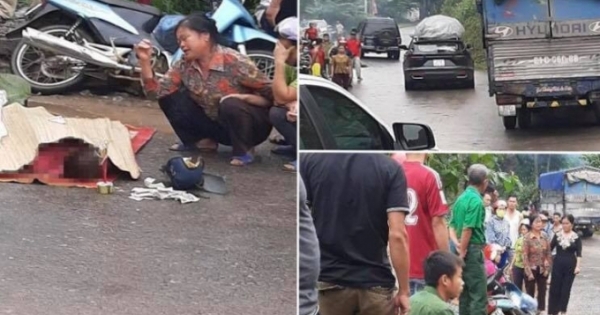 Yên Bái: Va chạm giữa xe máy và xe tải, 1 người phụ nữ tử vong