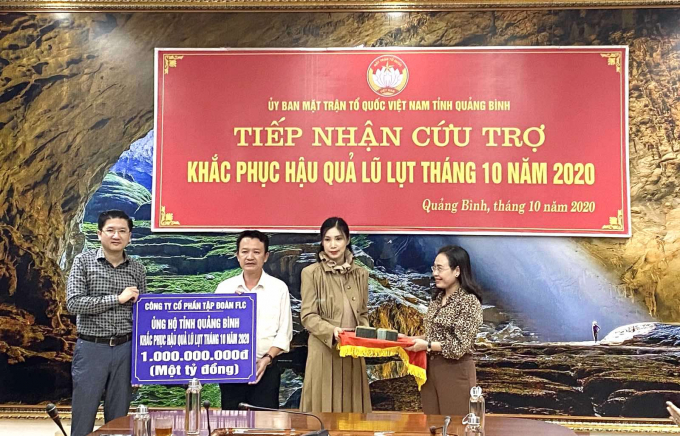 Tập đoàn FLC trao 1 tỷ đồng hỗ trợ Quảng Bình khắc phục hậu quả mưa lũ