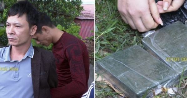Thái Bình: Bắt giữ cặp vợ chồng vận chuyển trái phép 3 bánh heroin