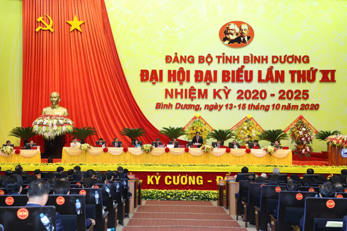 Toàn cảnh Phiên khai mạc Đại hội đại biểu Đảng bộ tỉnh Bình Dương lần thứ XI.