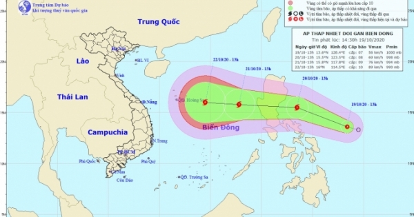 Áp thấp nhiệt đới gần Biển Đông, có khả năng thành bão