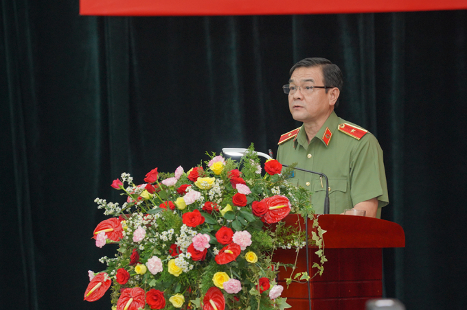 Thiếu tướng Lê Hồng Nam - Giám đốc Công an TP.HCM phát biểu  tại sự kiện