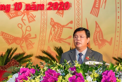 Ông Nguyễn Tiến Hải, Bí thư Tỉnh ủy phát biểu tại phiên trù bị.