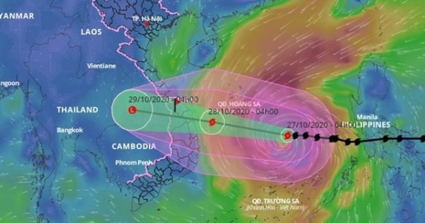 Cơn bão mạnh nhất trong 20 năm qua sẽ đổ bộ vào các tỉnh từ Thừa Thiên Huế đến Phú Yên vào đêm nay