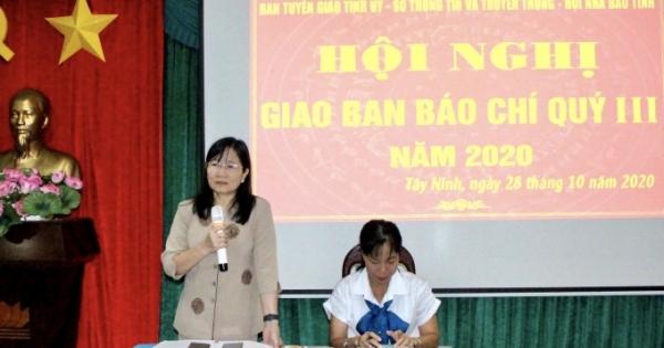 Tây Ninh: Hội nghị giao ban công tác báo chí quý III năm 2020