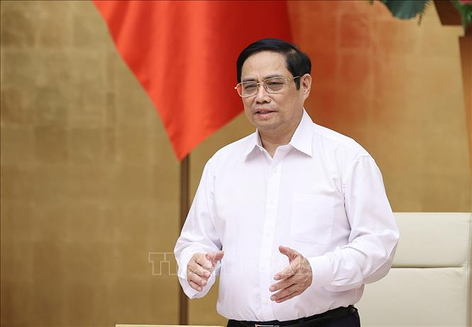 Thủ tướng Phạm Minh Chính chủ trì Phiên họp Chính phủ thường kỳ tháng 9. Ảnh: Dương Giang/TTXVN