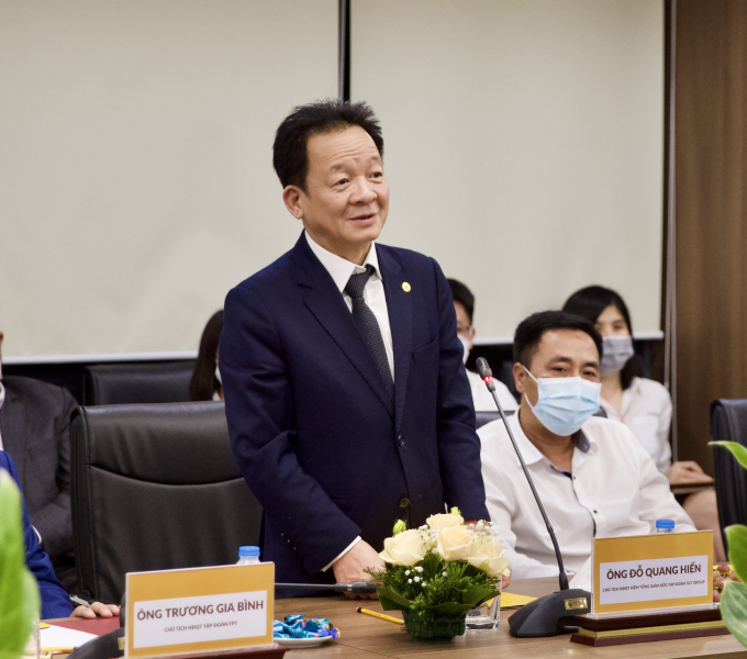 Ông Đỗ Quang Hiển, Chủ tịch HĐQT kiêm Tổng Giám đốc Tập đoàn T&amp;amp;T Group phát biểu tại sự kiện.