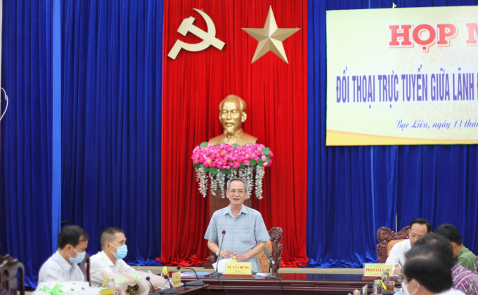 Ông Lữ Văn Hùng, Uỷ viên Trung ương Đảng, Bí thư Tỉnh uỷ, Trưởng Ban Chỉ đạo phòng, chống dịch Covid-19 tỉnh kết luận Hội nghị.