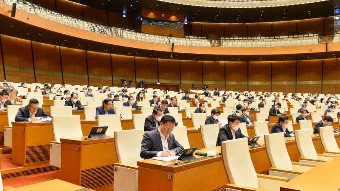 Các đại biểu Quốc hội dự phiên làm việc toàn thể ngày 23/10.