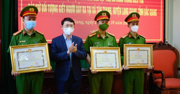 Bắc Giang: Khen thưởng lực lượng Công an về thành tích truy bắt nghi phạm vụ giết hại 3 người trong gia đình
