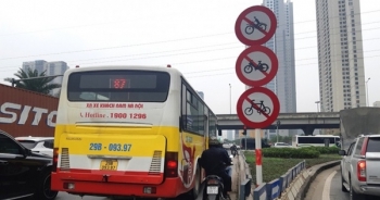 CSGT đề xuất bỏ biển cấm xe máy nút giao đại lộ Thăng Long - Trần Duy Hưng