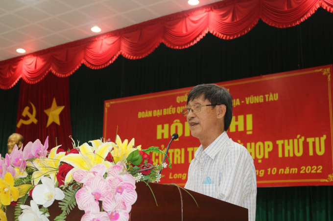 Cử tri Ngô Lương Kim, KP. Long Tân, TT Long Điền đánh giá cao công tác của Quốc hội và Chính phủ