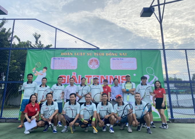 Giải tennis là một trong những hoạt động thể thao của Đoàn Luật sư tỉnh Đồng Nai