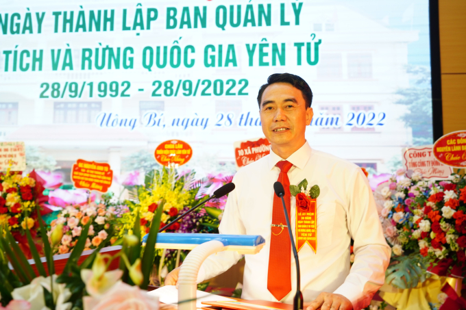 Ông Lê Tiến Dũng, Bí thư Đảng ủy, Trưởng BQL Di tích và Rừng Quốc gia Yên Tử.